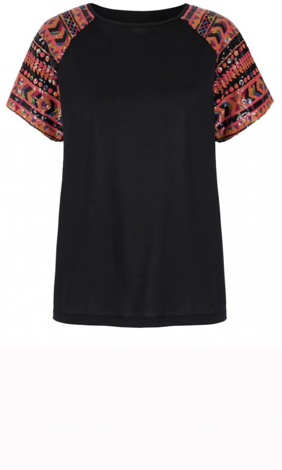 Very Aztec Sleeve Top £25