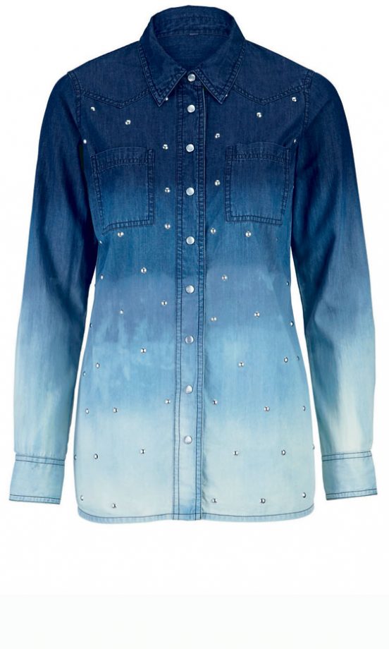 Love Label Embellished Denim Shirt £25