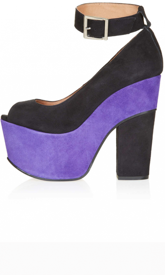 Topshop Purple Strap Platforms, £82