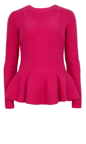 Shop Ted Baker's bright peplum jumper!