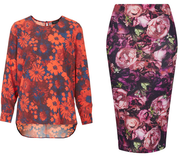 We love the autumn floral shades from topshop