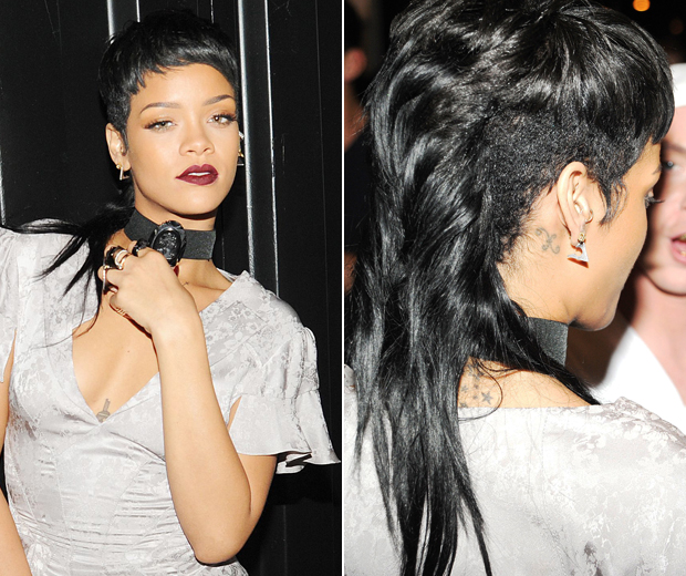 RiRi shows off her new 'do at NYFW