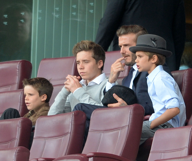 David and his boys looked deep in concentration as they focused on the match
