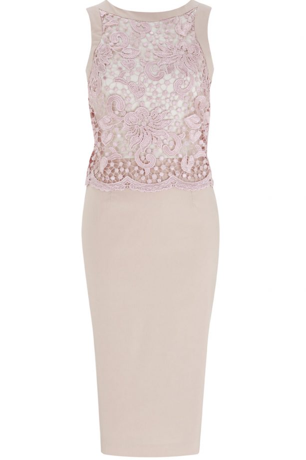 Pretty Dress Company Olivia Dusky Pink Lace Dress, £125
