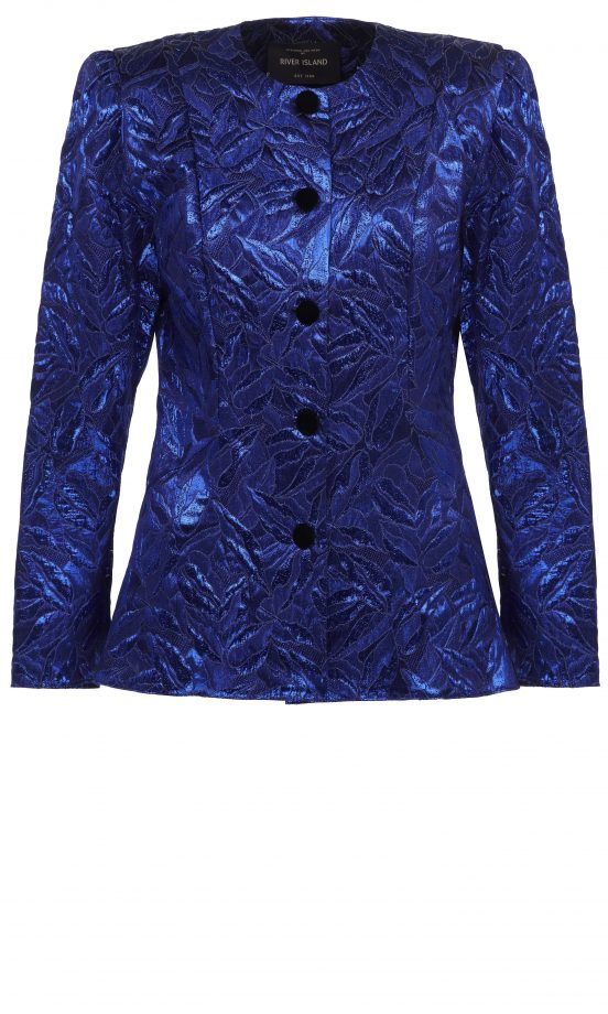 River Island AW13 Blue Embroided Jacket
