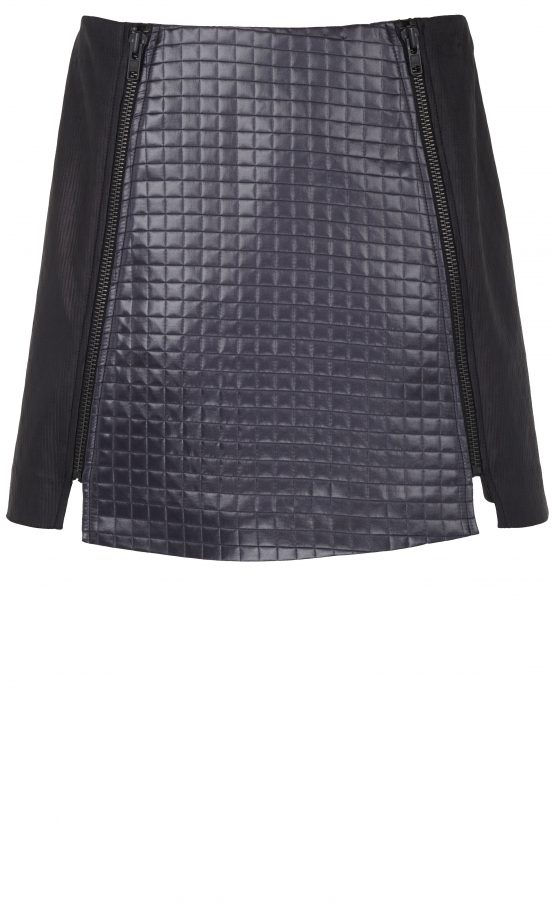 River Island AW13 Black Leather Miniskirt