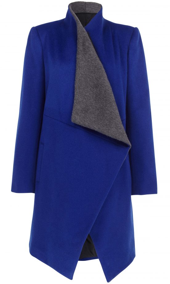 River Island AW13 Blue Wrap Coat