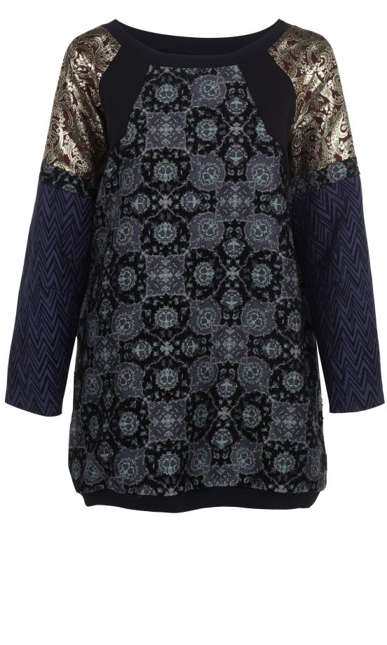 River Island AW13 Embroided Jumper With Shoulder Detail