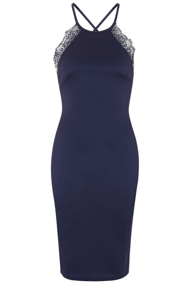 Topshop Eyelash Lace Slinky Midi Dress By Rare, £35