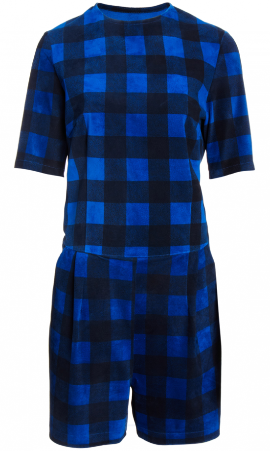 Asos AW13 Blue Check Playsuit