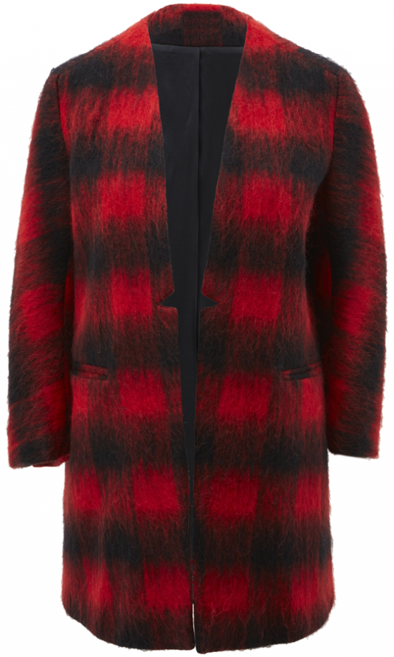 Asos AW13 Longline Red Check Coat, £80