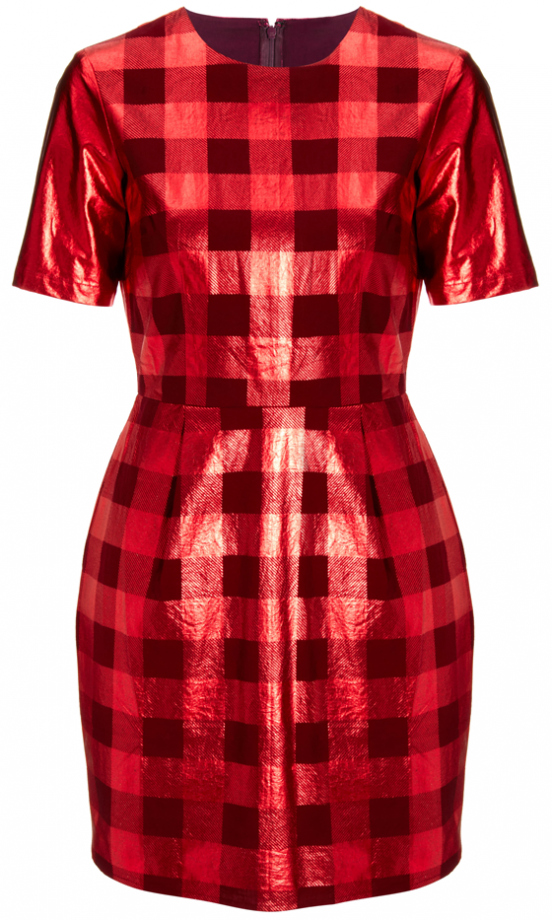 Asos AW13 Metallic Check Shift Dress, £55