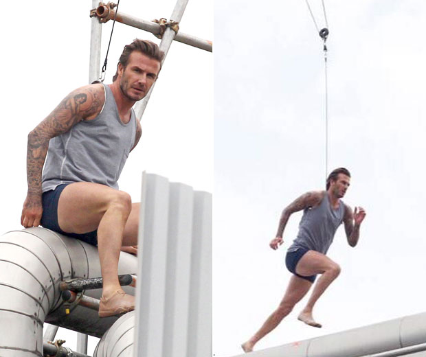 David took to the roofs of Shoreditch to play action man on his latest H&M shoot