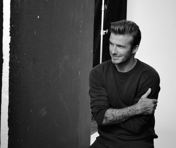 Becks smoulders in the shots from his new book, out October 31