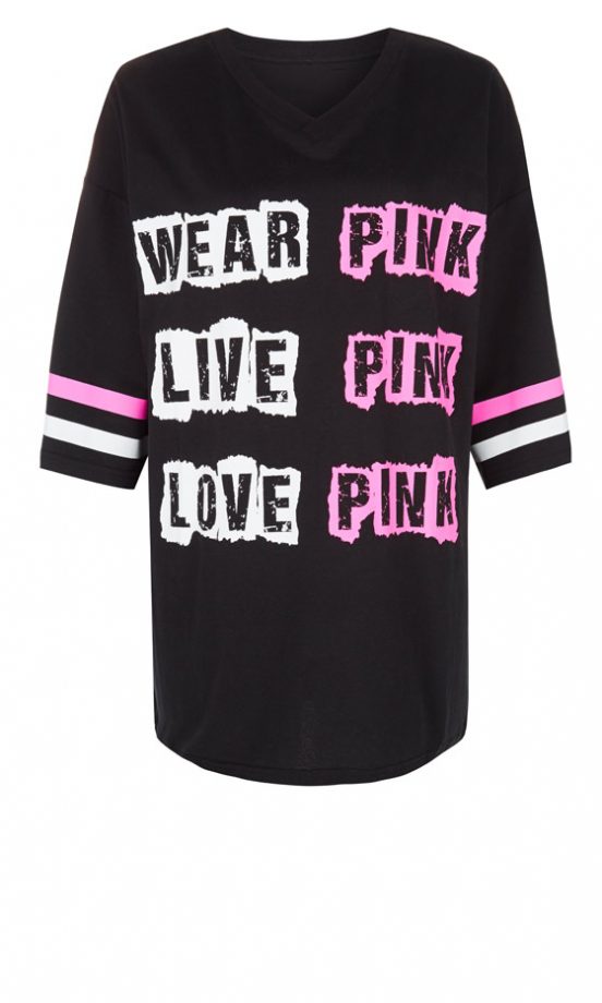 Primark Wear It Pink Oversized Sports T-Shirt, £7