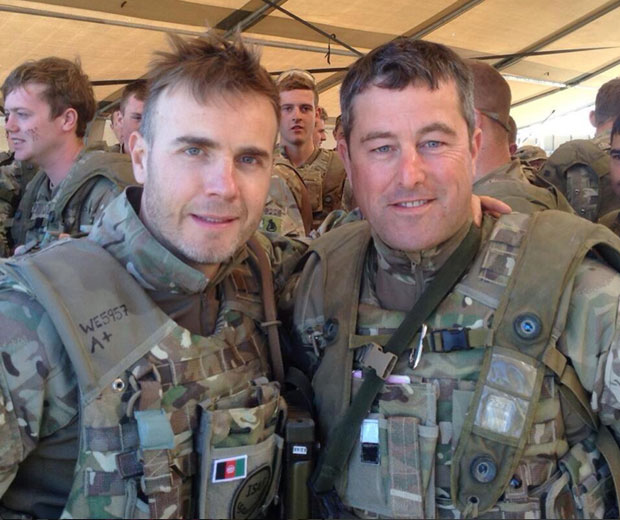 Gary Barlow flew out to the frontline to visit our troops in Afghanistan