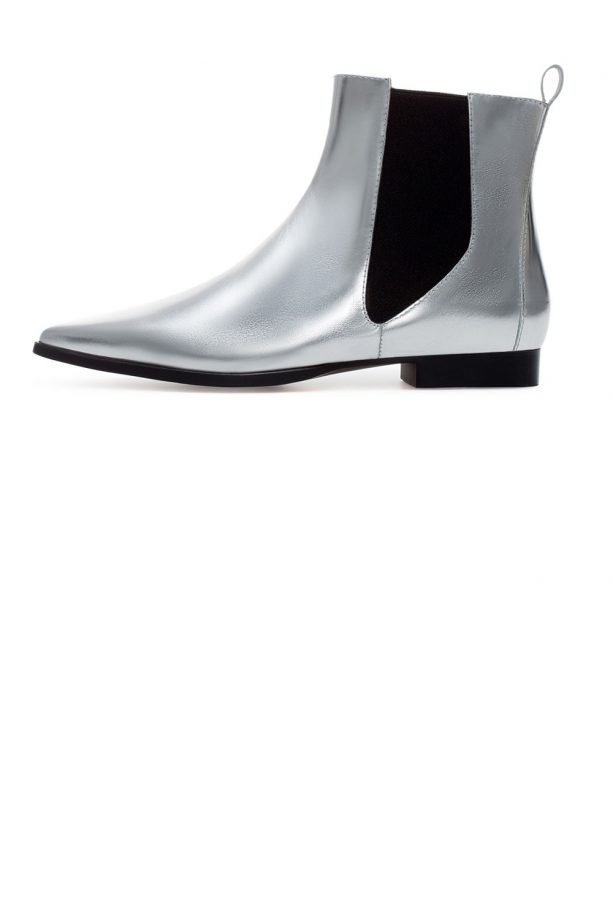 Zara Metallic Flat Ankle Boot, £79.99