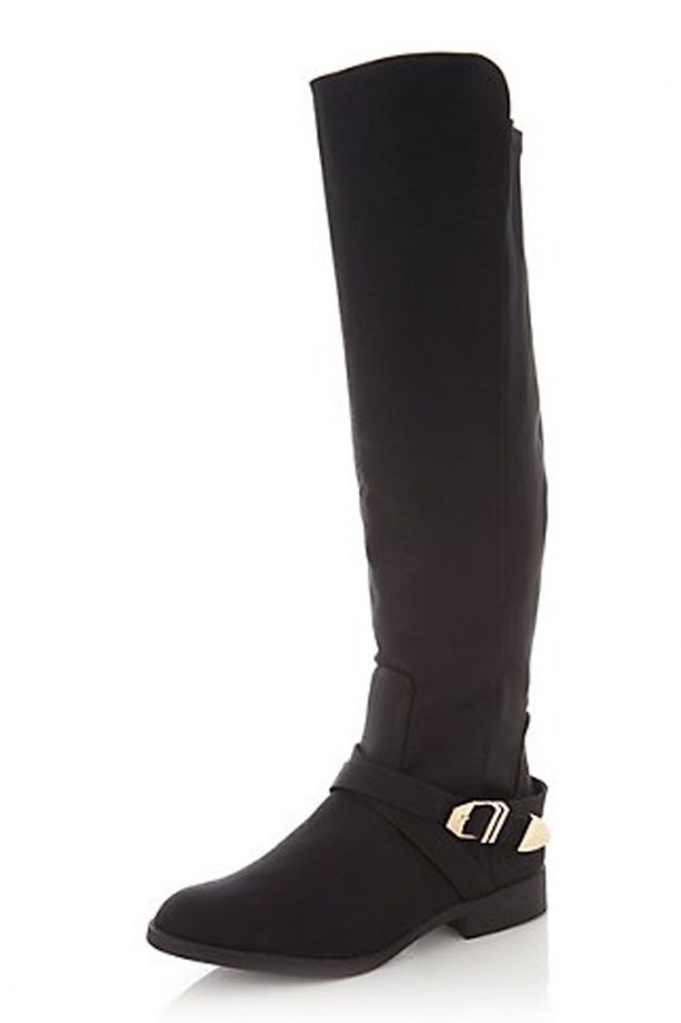 New Look Black Over-The-Knee Stretch Boots, £39.99