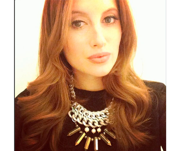 Rosie Fortescue on her way to the Little Black book party