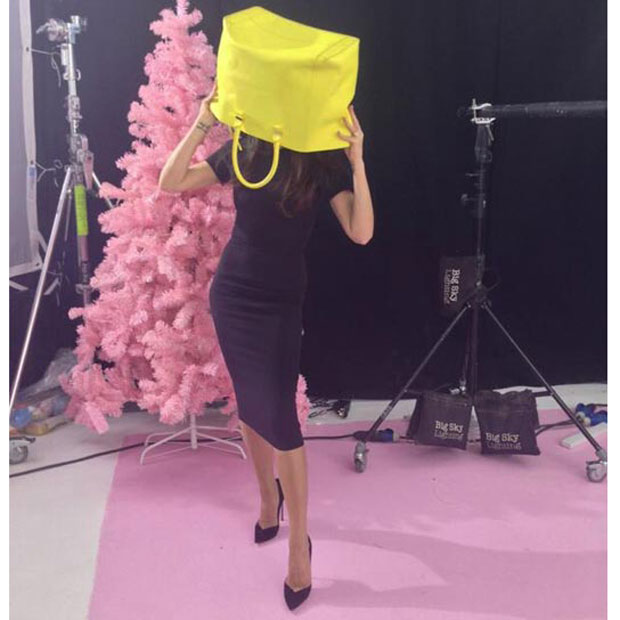 VB showing signs of delerium after hours on set of her Christmas e-commerce shoot