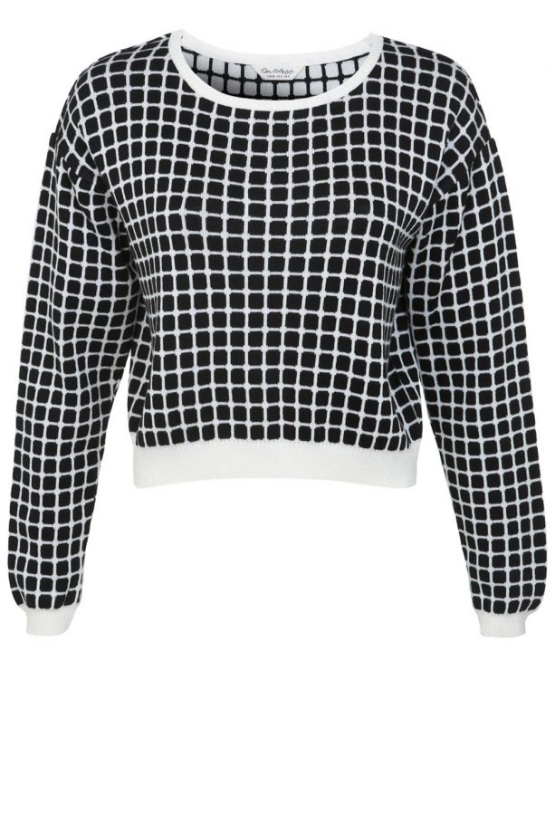 Miss Selfridge Checked Monochrome Jumper, £29