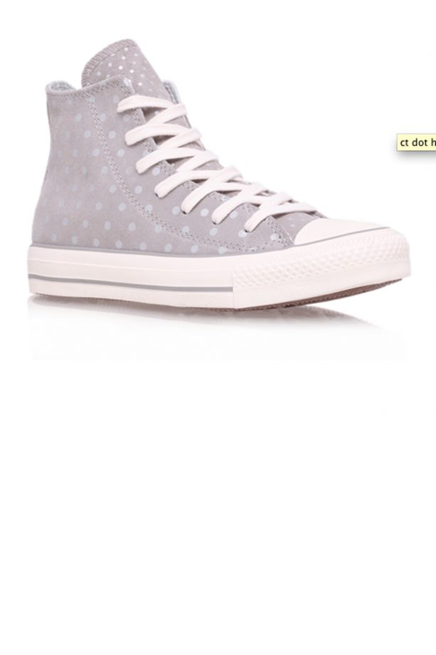 Converse Grey Polka Dot Trainers, £60