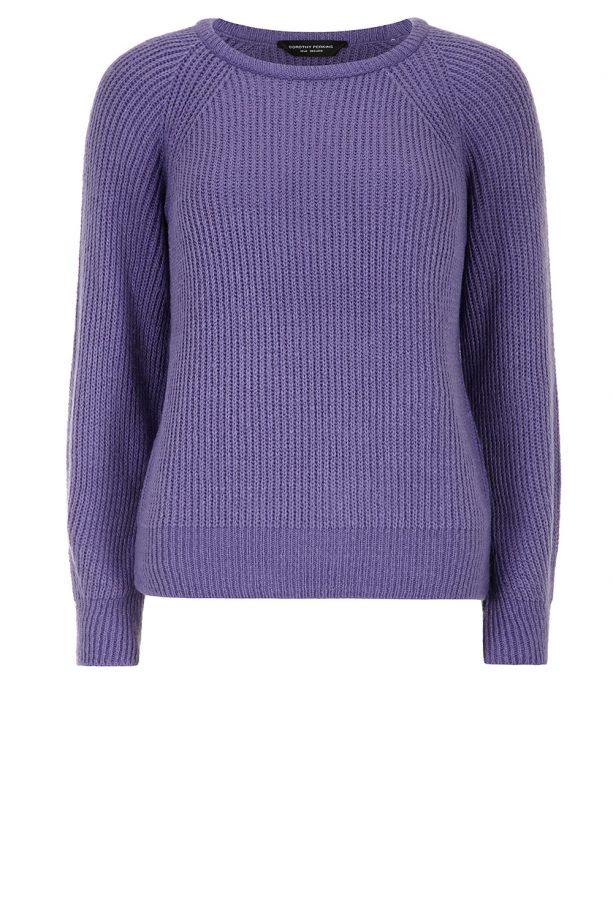 Dorothy Perkins Purple Dome Sleeve Jumper, £22