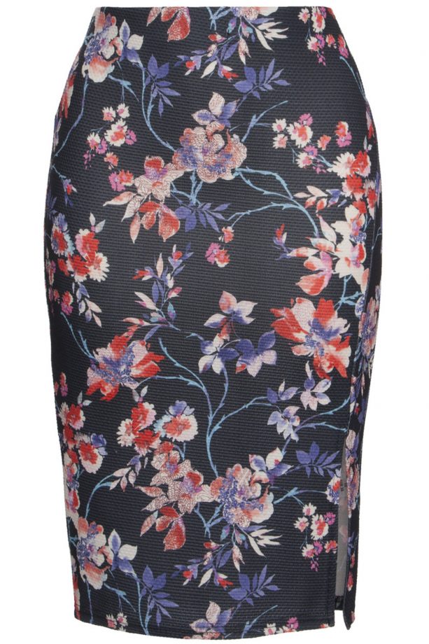 F&F Limited Edition Floral Print Pencil Skirt, £14