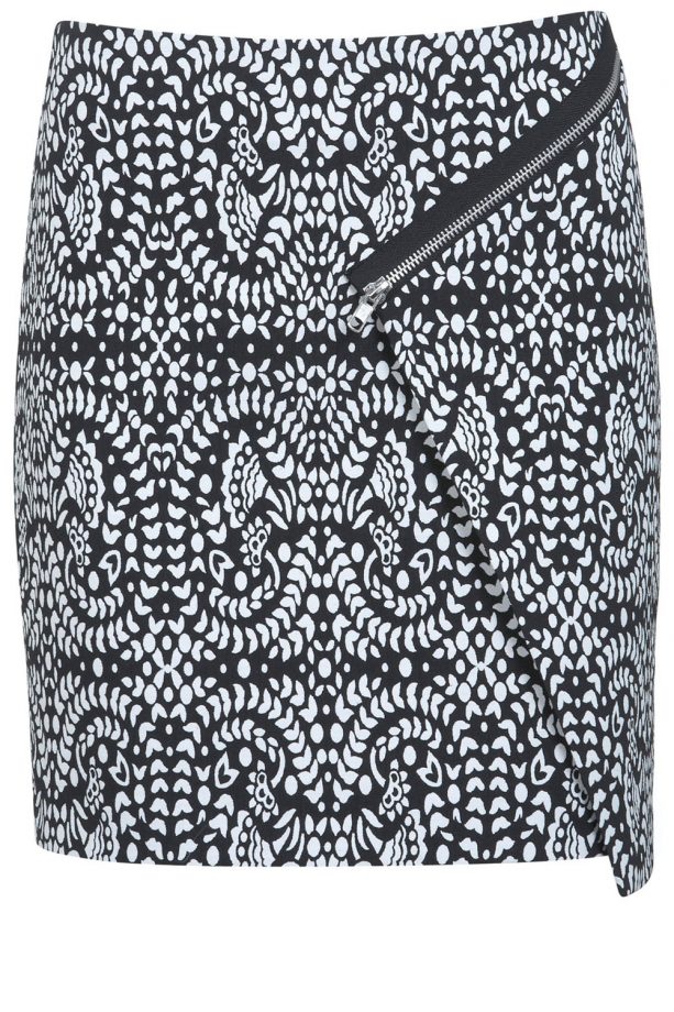Miss Selfridge Black And White Printed Mini, £32