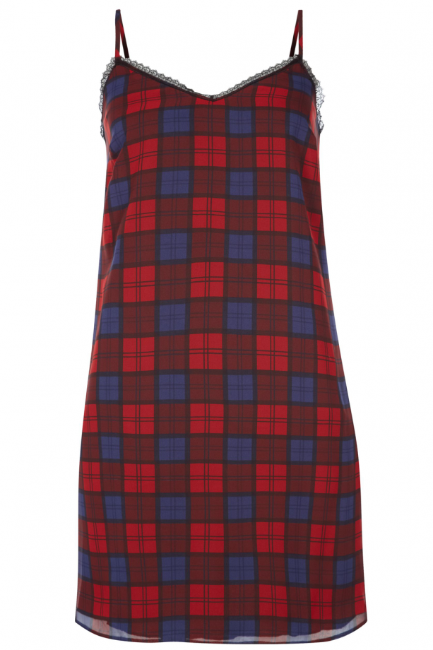 New Look Red Tartan Lace Trim Slip Dress, £19.99
