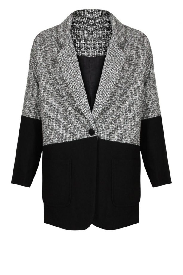 Own The Runway Boyfriend Contrast Coat, £44.99