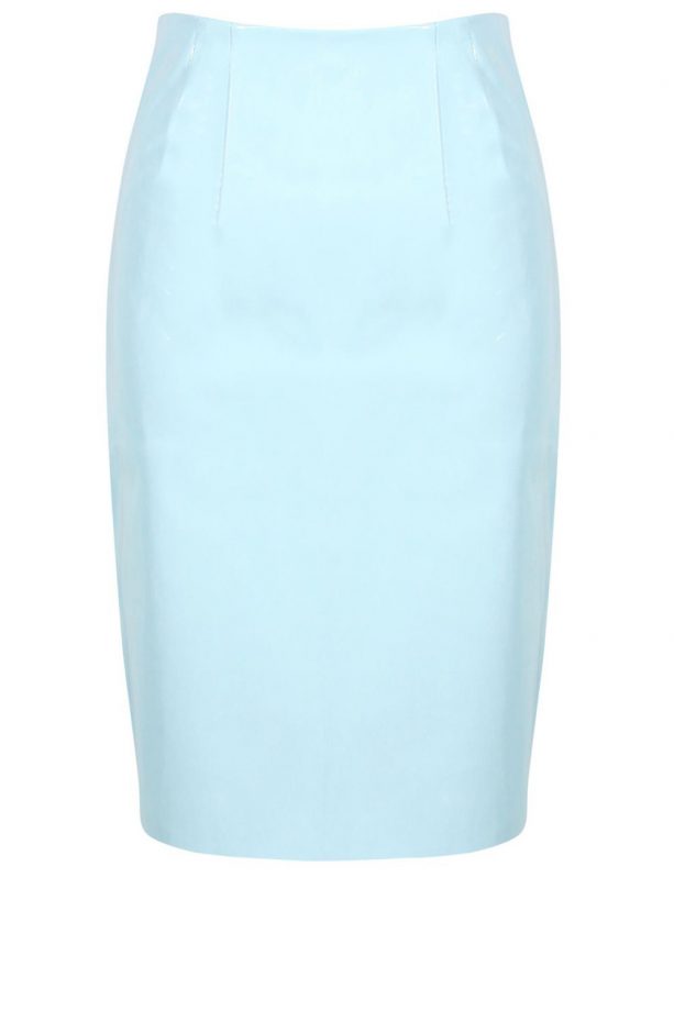 Own The Runway Powder Blue PVC Skirt, £19.99