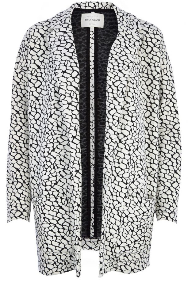 River Island Black Jacquard Oversized Jacket, £35