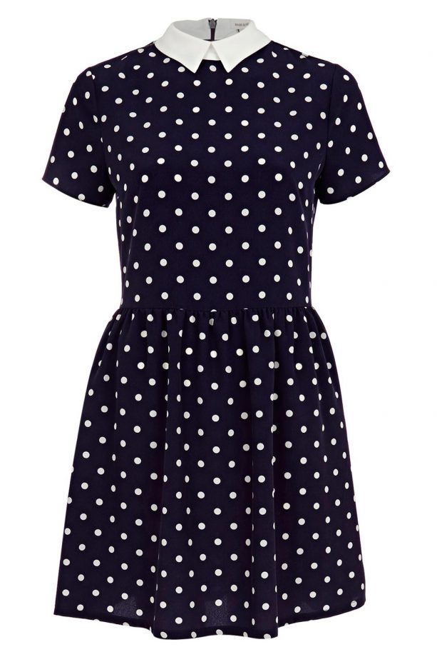 River Island Navy Polka Dot Tea Dress, £25