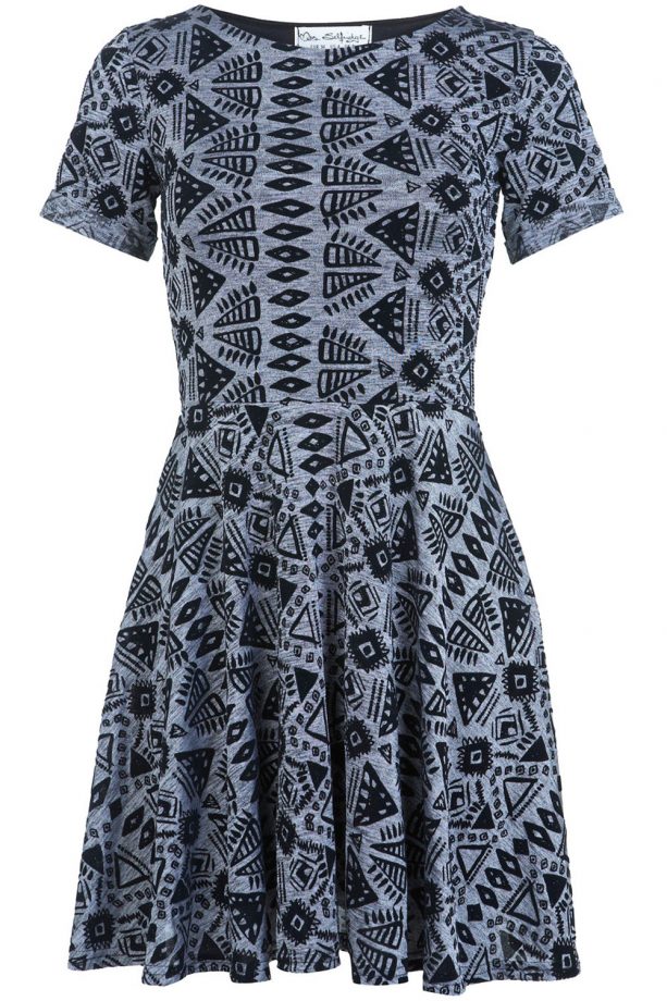 Topshop Flock Ikat Skater Dress, £28