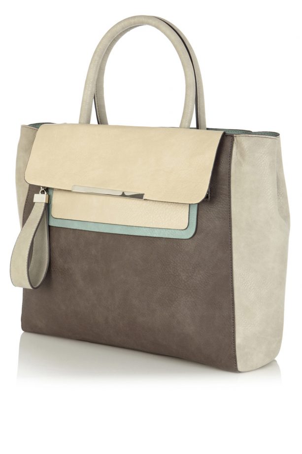 Warehouse Chunky Colour Block Tote, £38