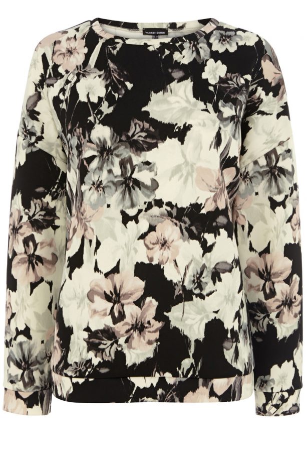 Warehouse Red Lily Print Top, £45