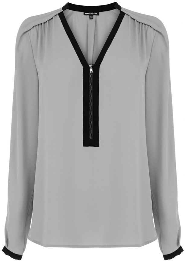 Warehouse Zip Front Blouse, £36