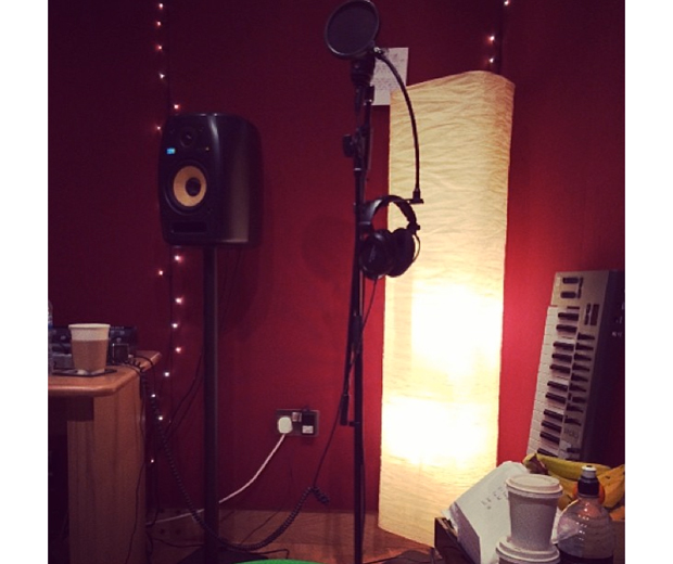 Cheryl hits her makeshift recording booth to work on her new album