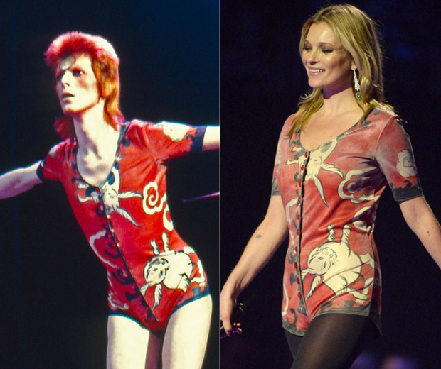 Image result for kate moss bowie brits