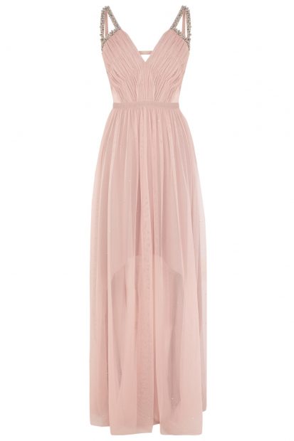 Coast Pastel Pink Embellished Maxi Dress, £350
