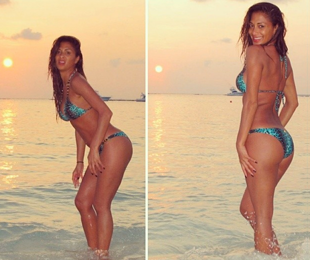 Nicole Scherzinger posts before and after pics from her gorgeous beach shoot