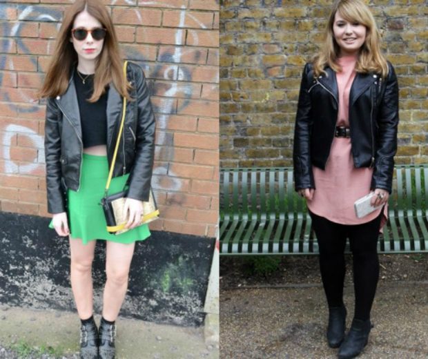 Our street style ladies show us how to rock a leather jacket