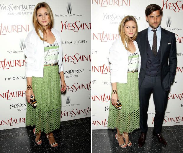 Olivia Palermo and Johannes Huebl at Yves Saint Laurent film premiere