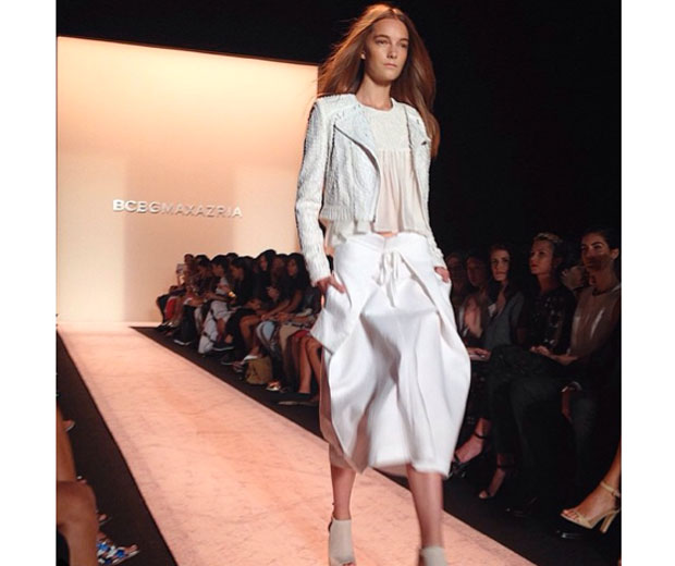 All white looks at BCBGMAXAZRIA echoed the SS14 trend