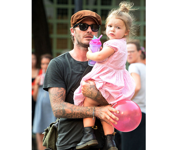 David Beckham admits daughter Harper helps him get dressed in the mornings