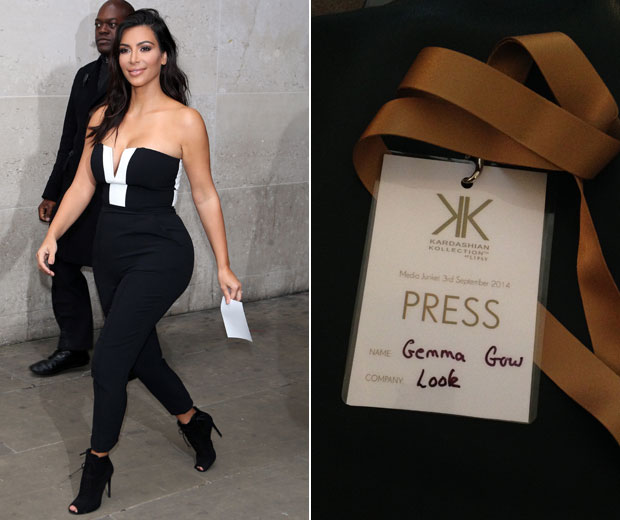 Kim Kardshian rocking a jumpsuit from the new Kardashian Kollection for Lipsy range, LOOK's VIP press pass to interview Kim