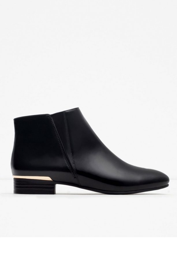 Zara Metal Heel Detail Ankle Boots, £39.99