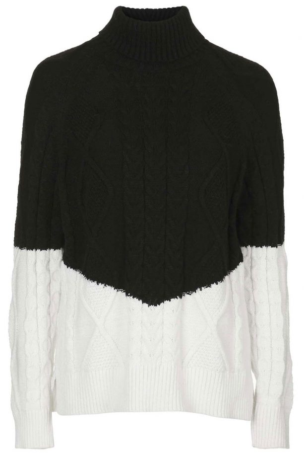 Topshop Colour Block Cable Knit, £46