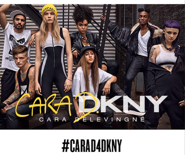 Cara Delevigne gets ready for the release of her DKNY fashion collaboration